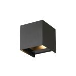 D'Lite Wall Light Elingen Aluminium Black Up & Down 4.9W 480lm - 830 Warm White | IP65