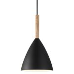 DFTP by Nordlux Pure 20 Pendant Metal and Wood Black | Suitable for E27