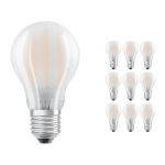 Multipack 10x Ledvance CLASSIC LED E27 Pear Filament Frosted 7.5W 1055lm - 827 Extra Warm White | Replaces 75W