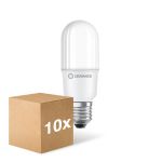 Multipack 10x Ledvance LED Classic Stick E27 Stick Frosted 9W 1050lm - 827 Extra Warm White | Replaces 75W