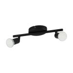 Eglo Ceiling Light Buzz-LED Steel Black 2x2.8W 2x250lm - 830 Warm White | IP20 - Incl. 2x GU10