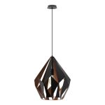 Eglo Pendant Carlton 1 Black, Copper | Suitable for E27