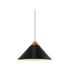 DFTP by Nordlux Kinto Pendant Metal and Wood Black | 420mm - Suitable for E27