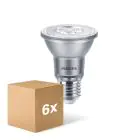 Multipack 6x Philips Master Value LED Bulb Reflector E27 PAR20 6W 515lm 25D - 930 Warm White | Best Colour Rendering - Dimmable - Replaces 50W